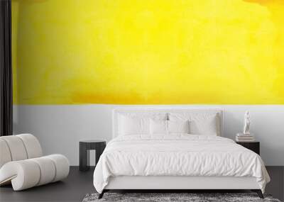 Watercolor yellow banner Wall mural