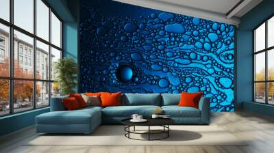 abstract dark blue science background Wall mural