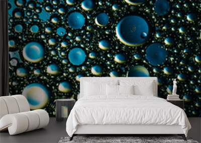 air bubbles underwater, abstract backdrop Wall mural