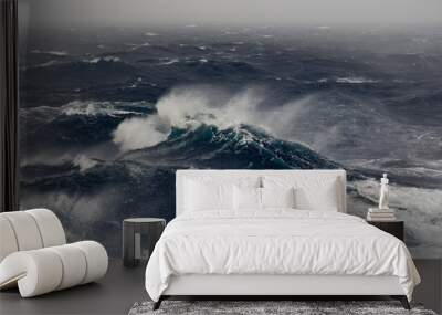 ocean wave in the indian ocean during storm Wall mural