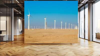 Power generating wind farm in Egypt Wall mural