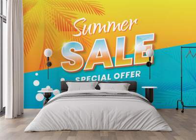 summer sale poster Wall mural