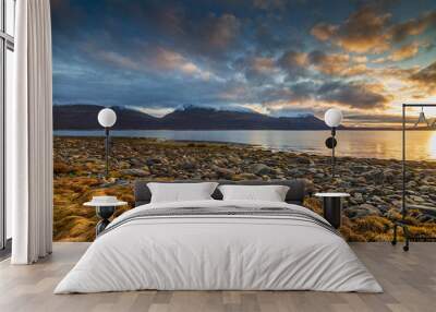 Norway rocky beach Wall mural