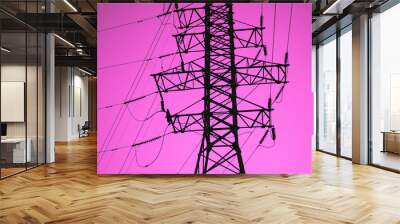 high voltage power lines Wall mural