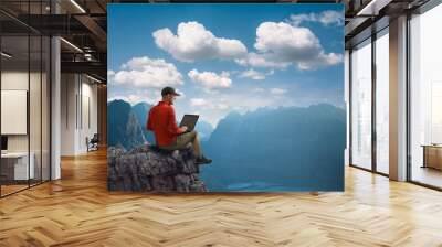 man working outdoors Wall mural