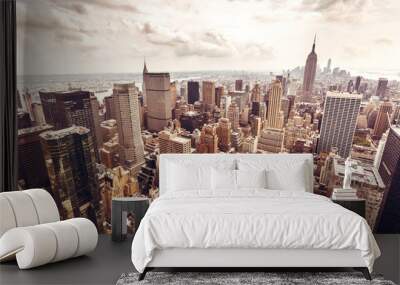 Manhattan skyline aerial view Wall mural