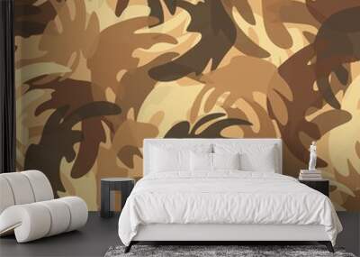 Camouflage pattern background. Urban clothing style masking camo repeat print Wall mural