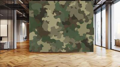 Camouflage seamless pattern background masking camo repeat print Wall mural