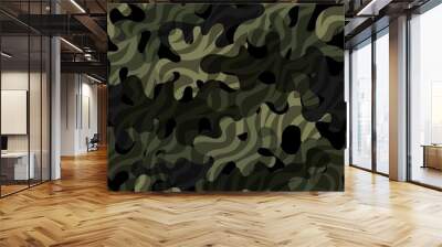 Camouflage seamless pattern background masking camo repeat print Wall mural