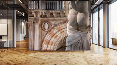 Sculpture details of classic male form. Venice, Italy Wall mural