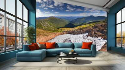 jbeautiful spring landscape in the mountains Wall mural