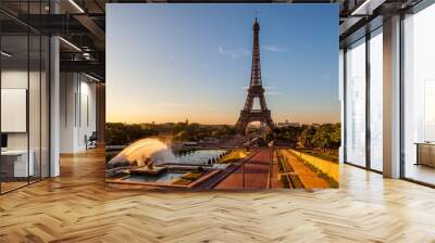 Eiffel Tower in the early morning hours Wall mural