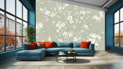 seamless floral pattern Wall mural