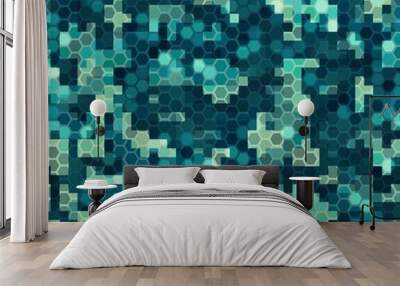 Texture military camouflage seamless pattern. Abstract army vector illustration Wall mural