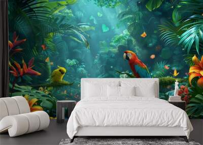 the art of the jungle Wall mural