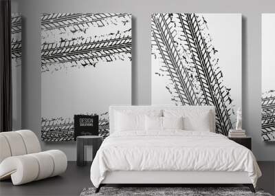 Сover design set. Tracks. For background page, brochure template, booklet, flyer.  Wall mural