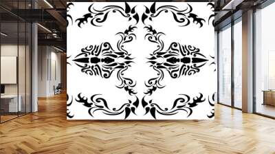 Ornament design for decoration. Vintage Tatto Wall mural