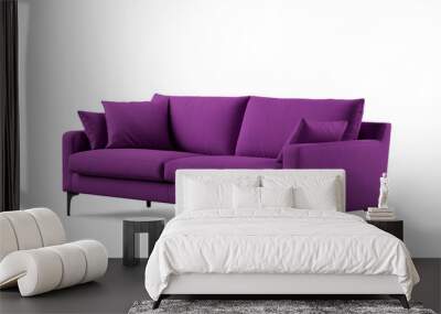 Modern sofa on isolated white background. Furniture for the modern interior, minimalist design. Wall mural