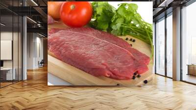 Fresh raw beef steak Wall mural