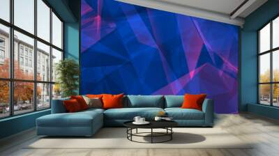 Blue geometric background Wall mural