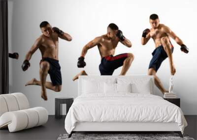 MMA male fighter isolated Wall mural