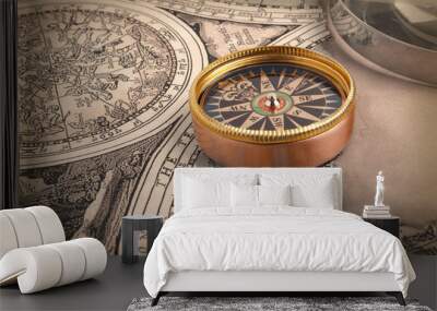 Old compass Wall mural