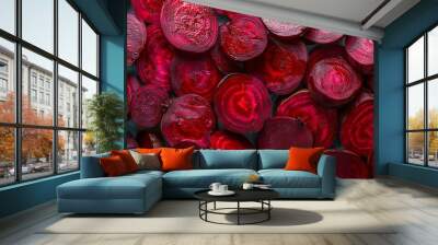 fresh beets pattern Wall mural