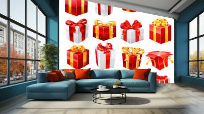 Gift set. Vector Wall mural