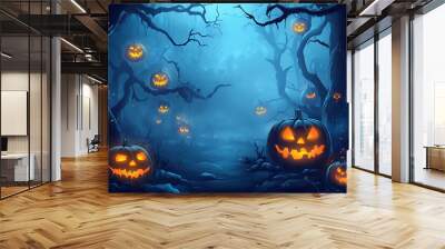 halloween jack o lantern festive illustration	 Wall mural