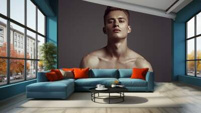 attractive young man Wall mural