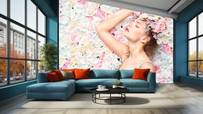 blooming flowers Wall mural