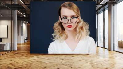 business style in glasses Wall mural