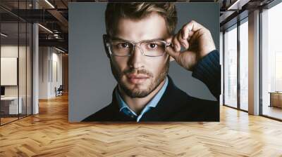 businessman in spectacles Wall mural