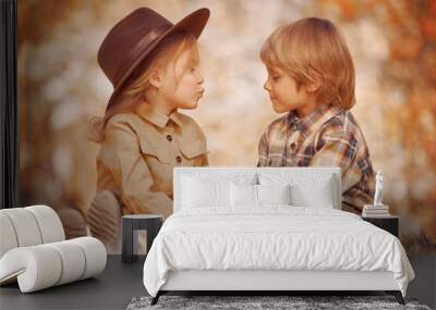 children in love Wall mural