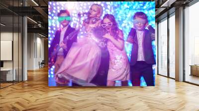 children on xmas party Wall mural