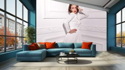 classic white dress Wall mural