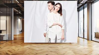 couple in white Wall mural