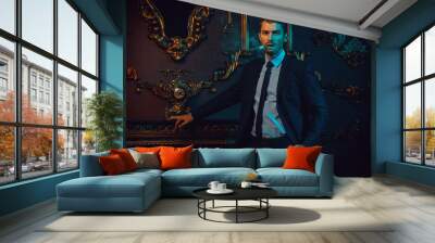 dandy young man Wall mural