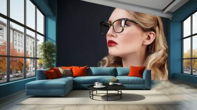 elegant spectacles for lady Wall mural