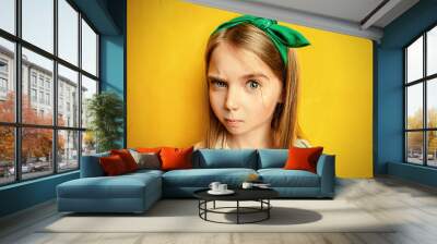 emotional child girl Wall mural