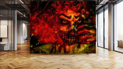 evil clown girl Wall mural