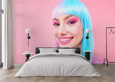 funny bright teen girl Wall mural