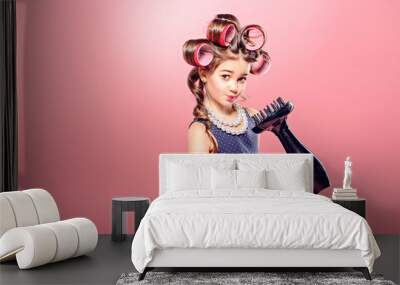 hairstyle for little lady Wall mural