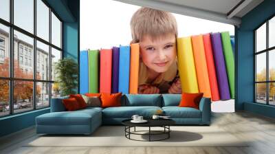 Portrait of a styled children. Theme: education.. Wall mural