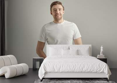 positive good-looking man Wall mural