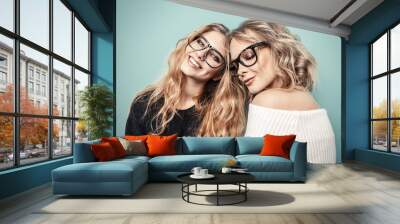 pretty girls in spectacles Wall mural