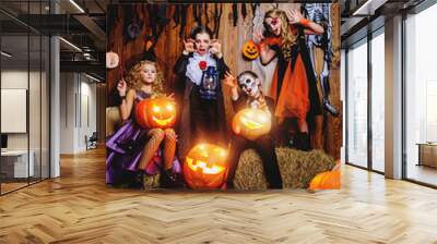 pumpkin party for children Wall mural