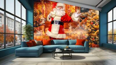 santa in his yard Wall mural