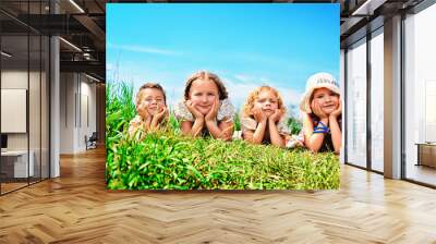 smiling children Wall mural