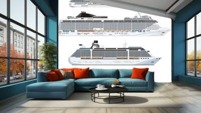 passenger transportation ships set Wall mural